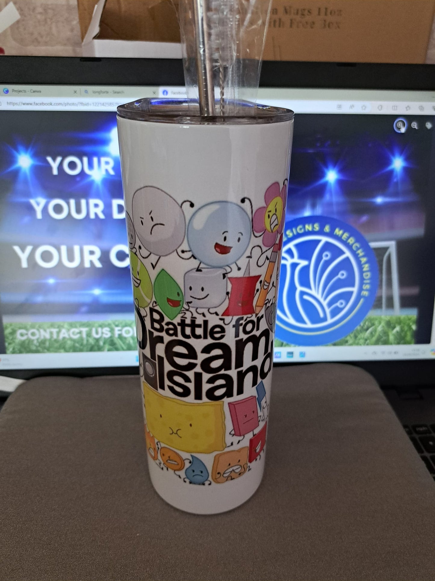Stainless Steel Tumbler (with metal straw)