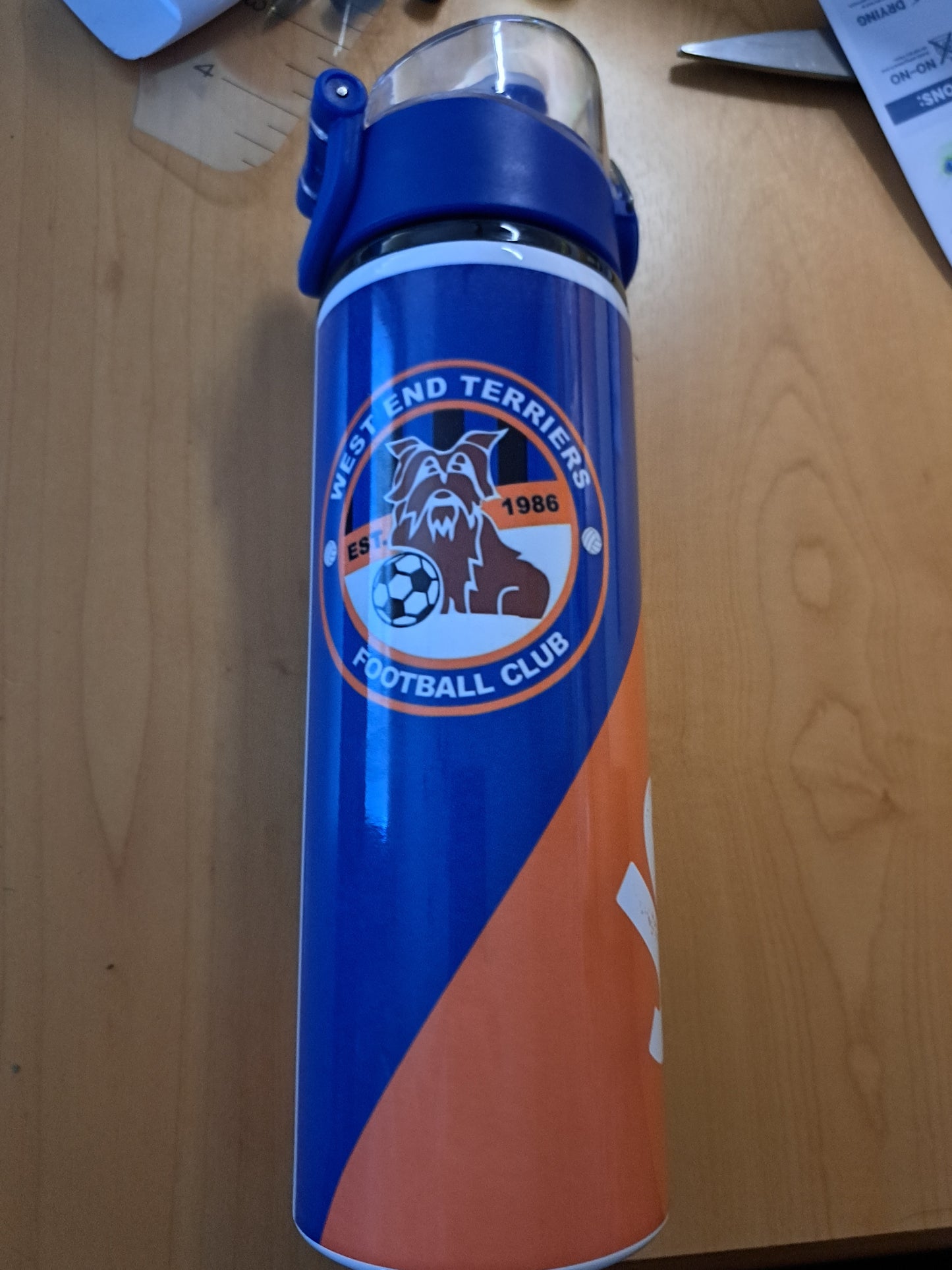 750ml personalised flip lid water bottle