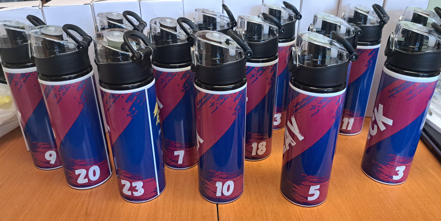 750ml personalised flip lid water bottle
